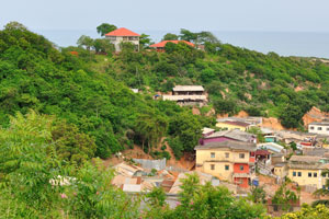 Cape Coast is situated on its south to the Gulf of Guinea