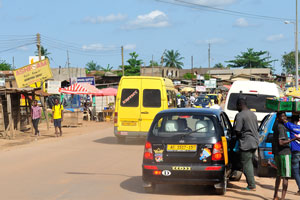 The village is on the way from Kumasi to Cape Coast