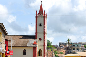 Methodist church is located in the Elmina town center
