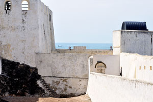 The days of the slave trade long gone, but the shape of Elmina Castle is still a haunting reminder of the past