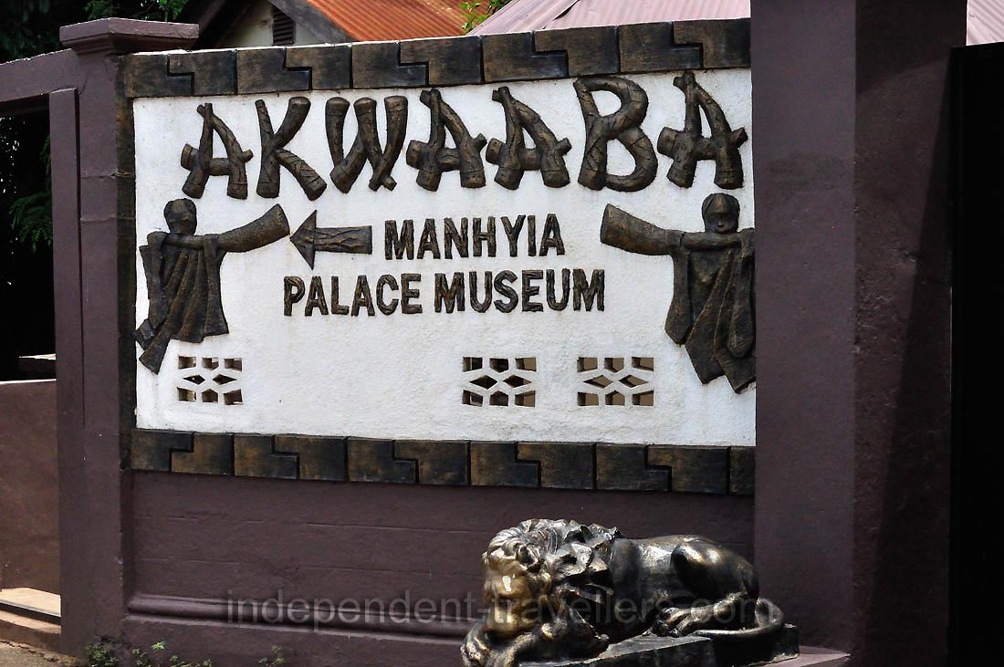 An inscription reads &ldquo;Manhyia Palace Museum&rdquo;