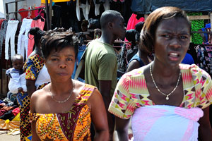 Women are on the central market