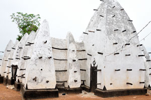 The Larabanga Mosque was built in the Sudanese architectural style