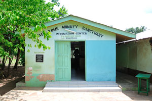 The information center of the Tafi Atome Monkey Sanctuary