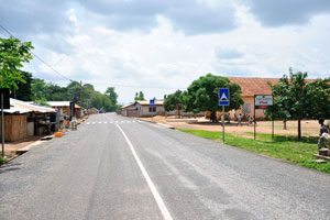 An excellent paved road is in Tafi Atome