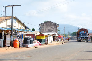The main road of Hohoe town