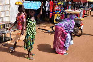Teenage girls work as vendors in Yendi