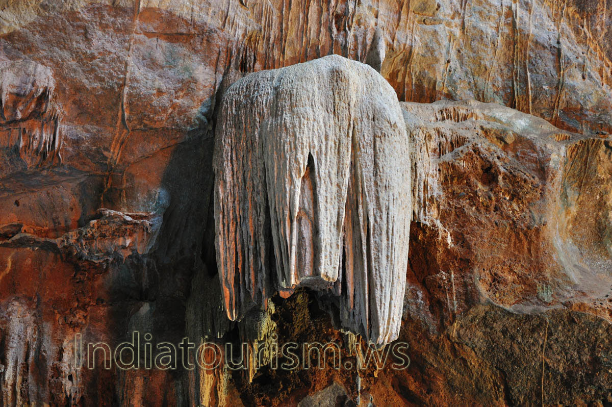 stalactite on the wall
