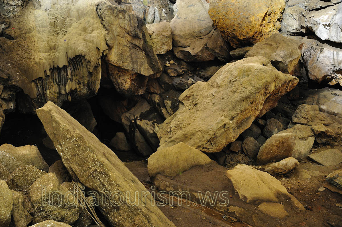 a chaotic heap of stones