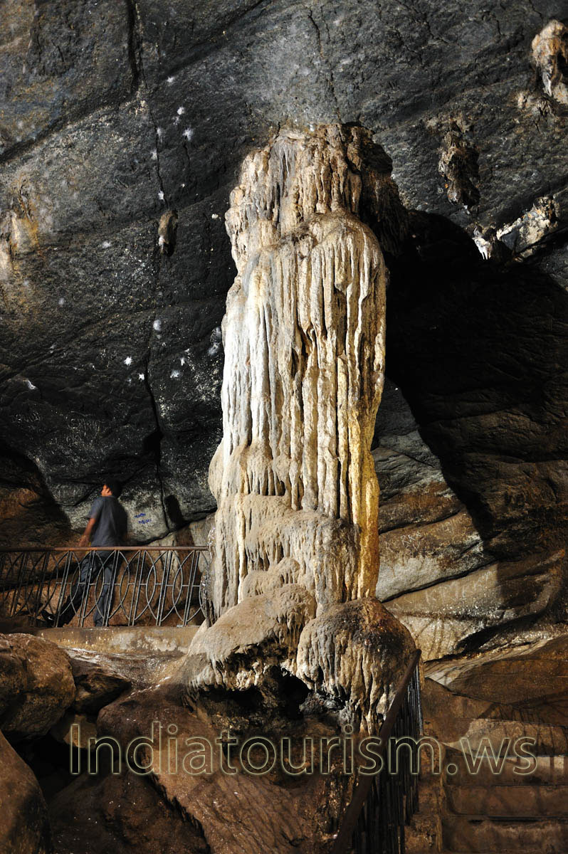stalactite was fused with its stalagmite