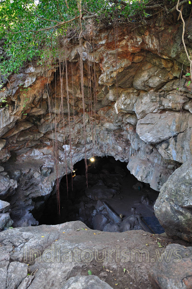 top hole in the caves