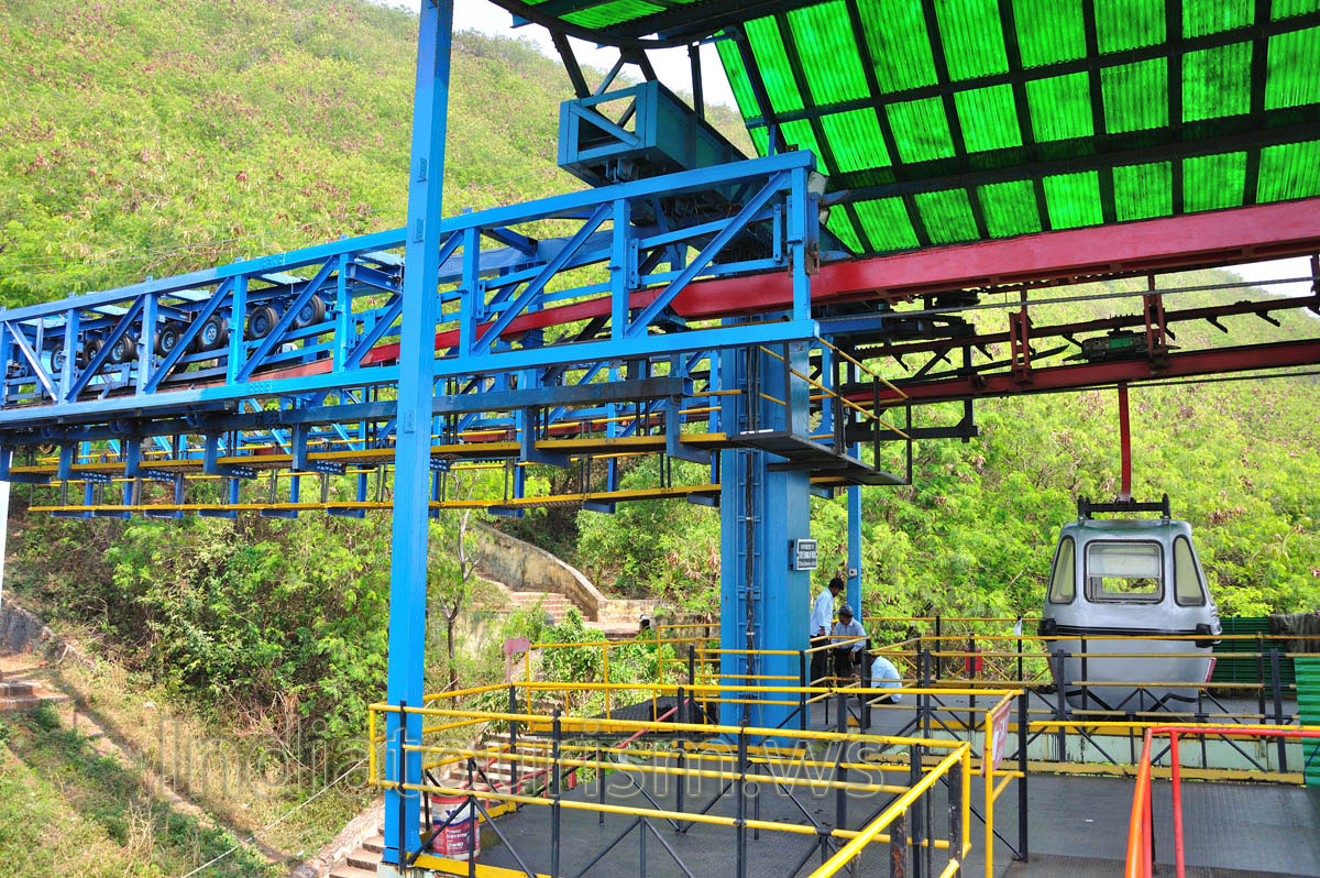 the lower station of ropeway