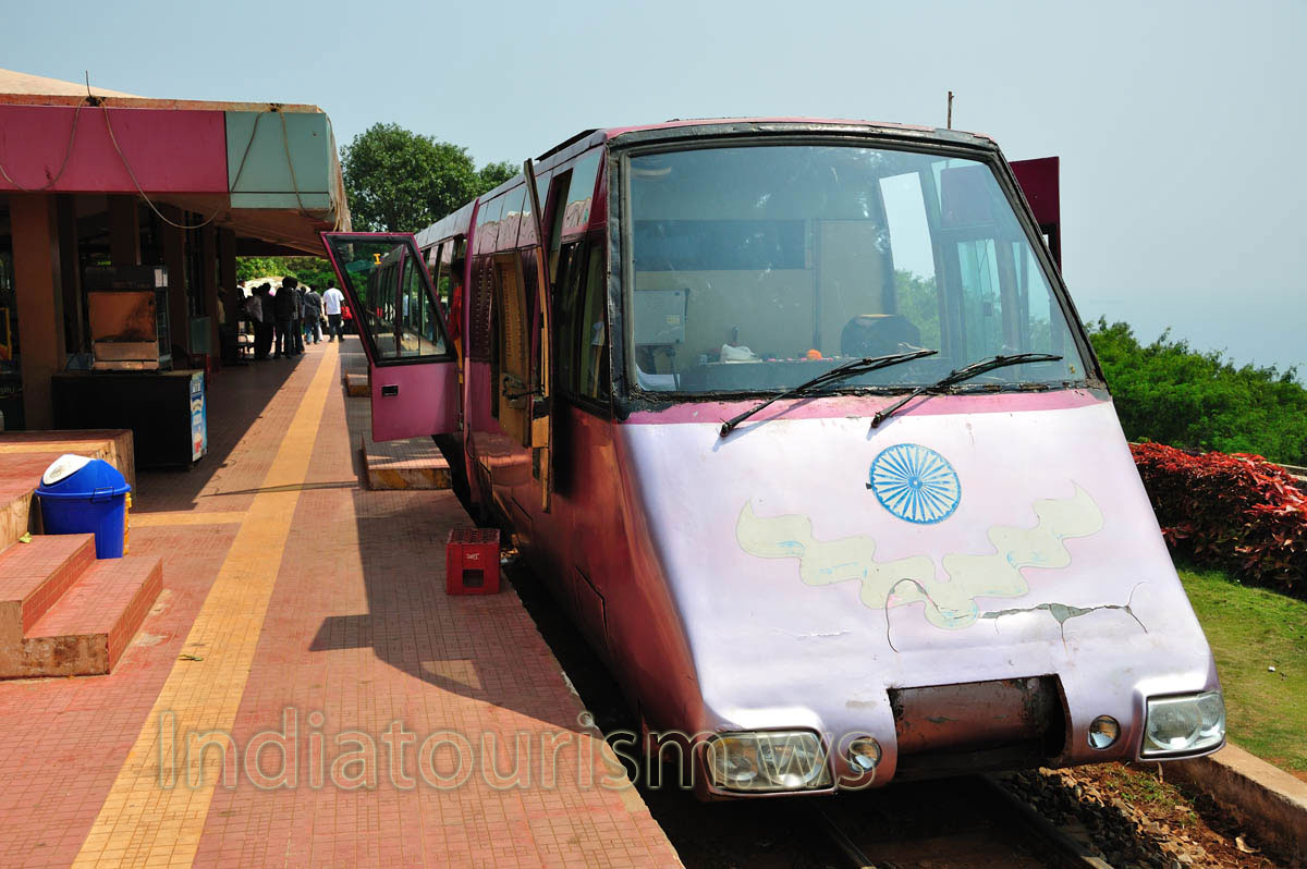circular train has stopped at the station