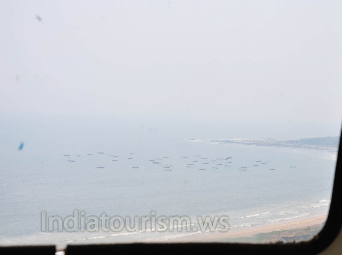 ocean view from the rope car