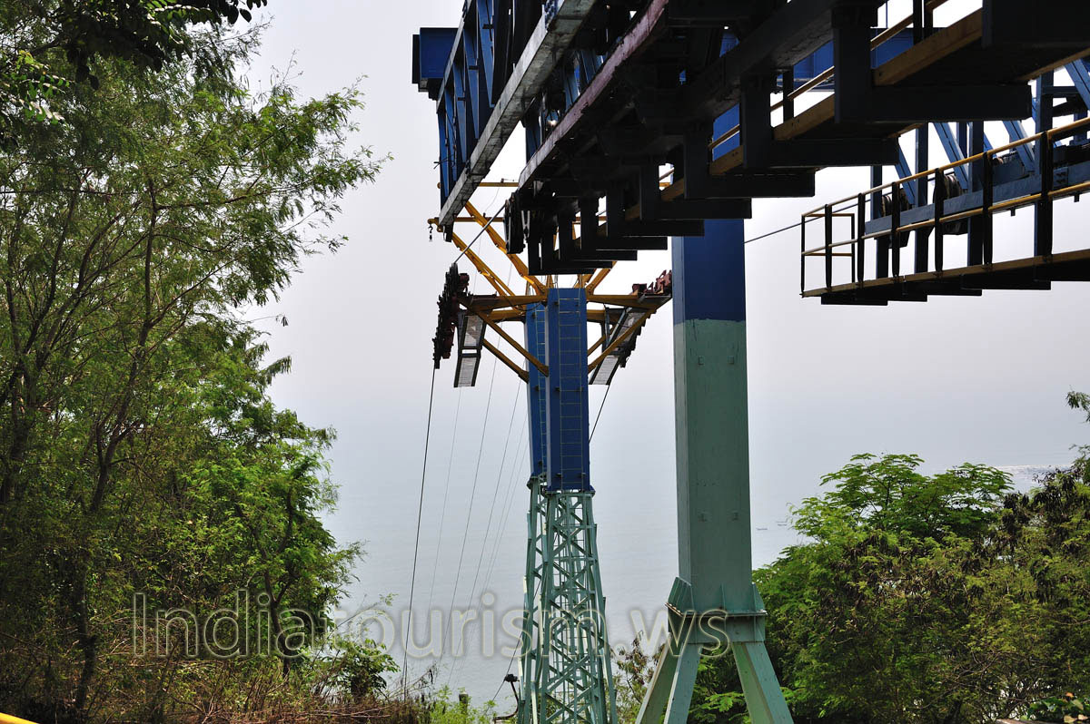the upper station of ropeway