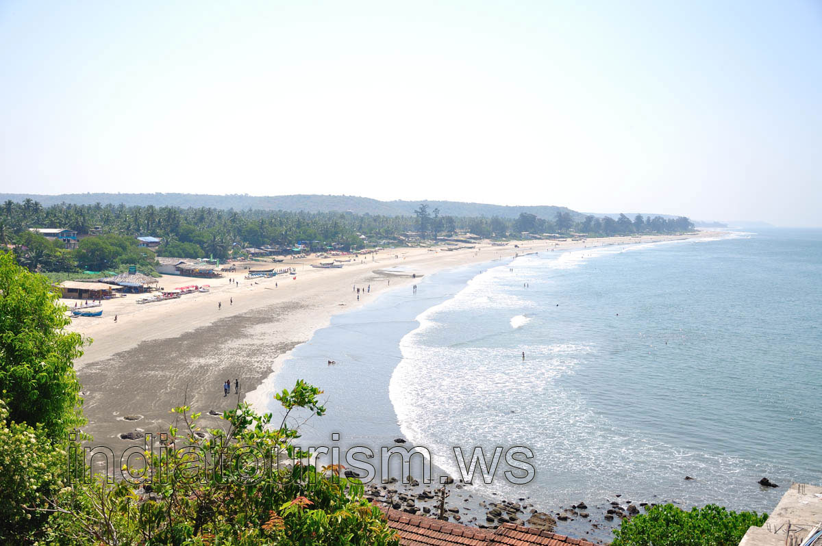 Arambol beach view from the cliff
