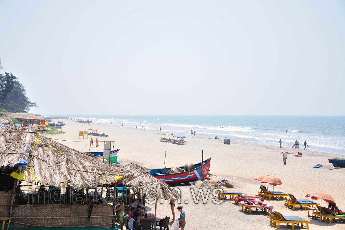Arambol beach is a quiet beach