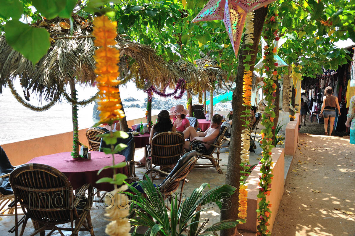 cafe at the northern cliff is decorated with flowers