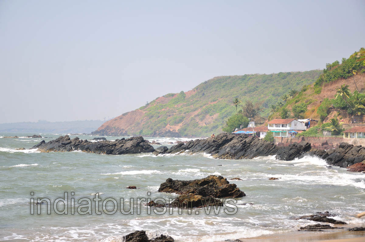 The sea on the north of the Arambol beach