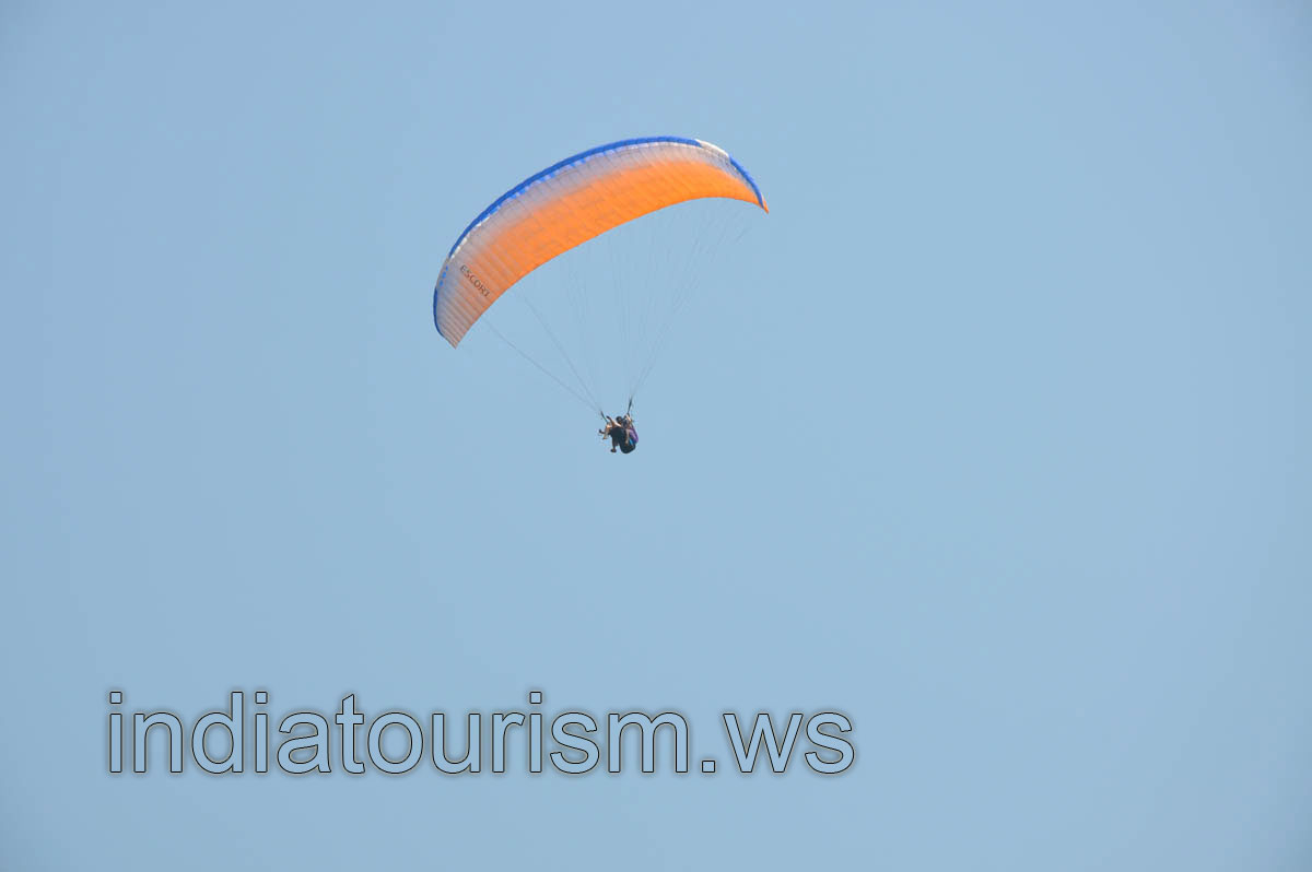 paraglider in the air