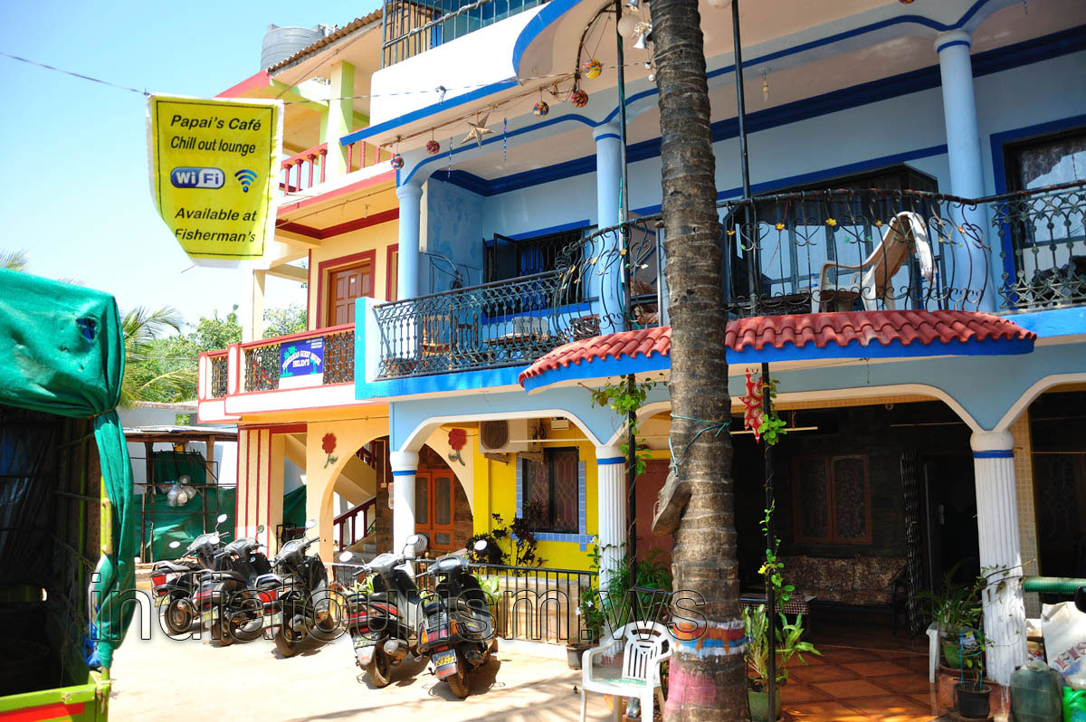 Motorcycle parking place at the Fisherman's Guest House