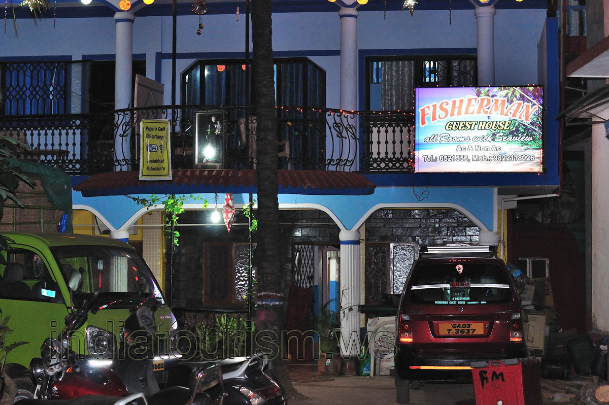 Fisherman's Guest House in the night