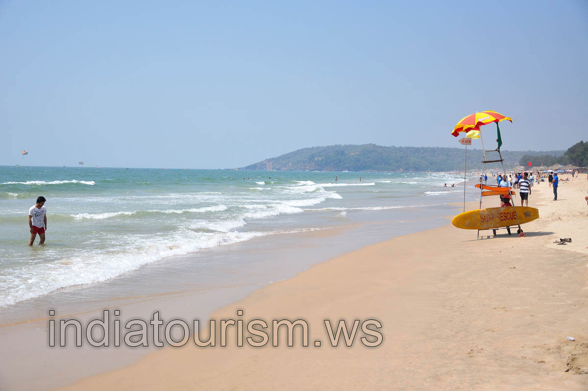 Northern part of the Baga beach