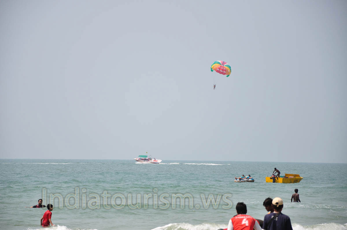 Paragliding over the Arabian sea