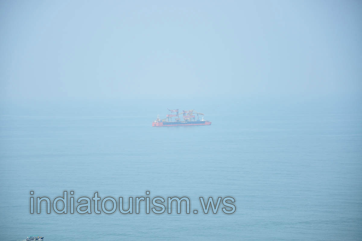 Huge ship in the sea