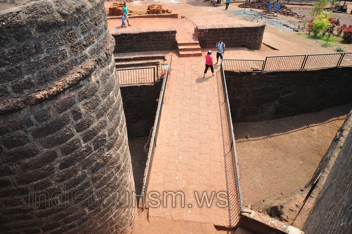 This bridge is the only pathway across the moat