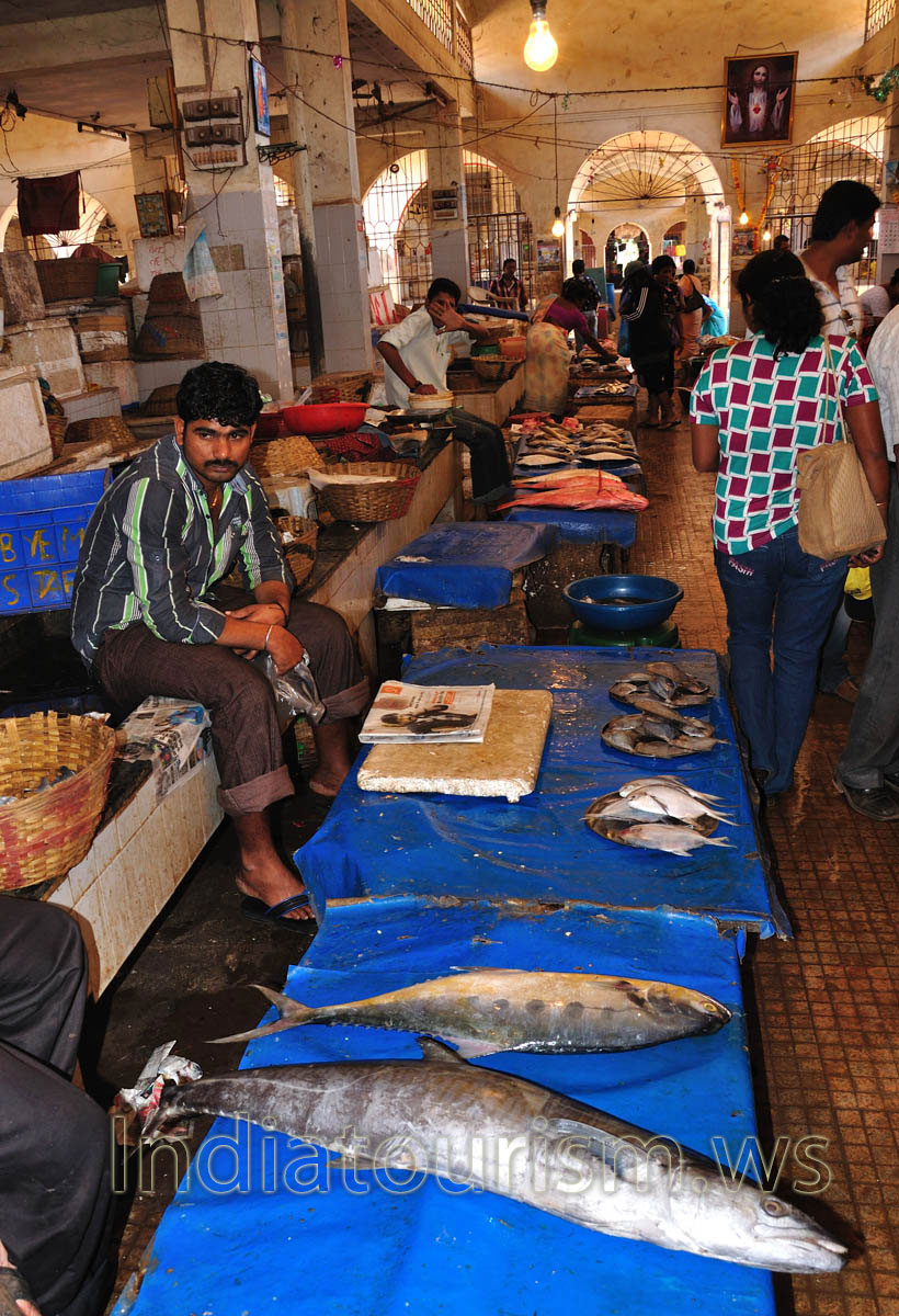 Fish Market: bored fish vendor