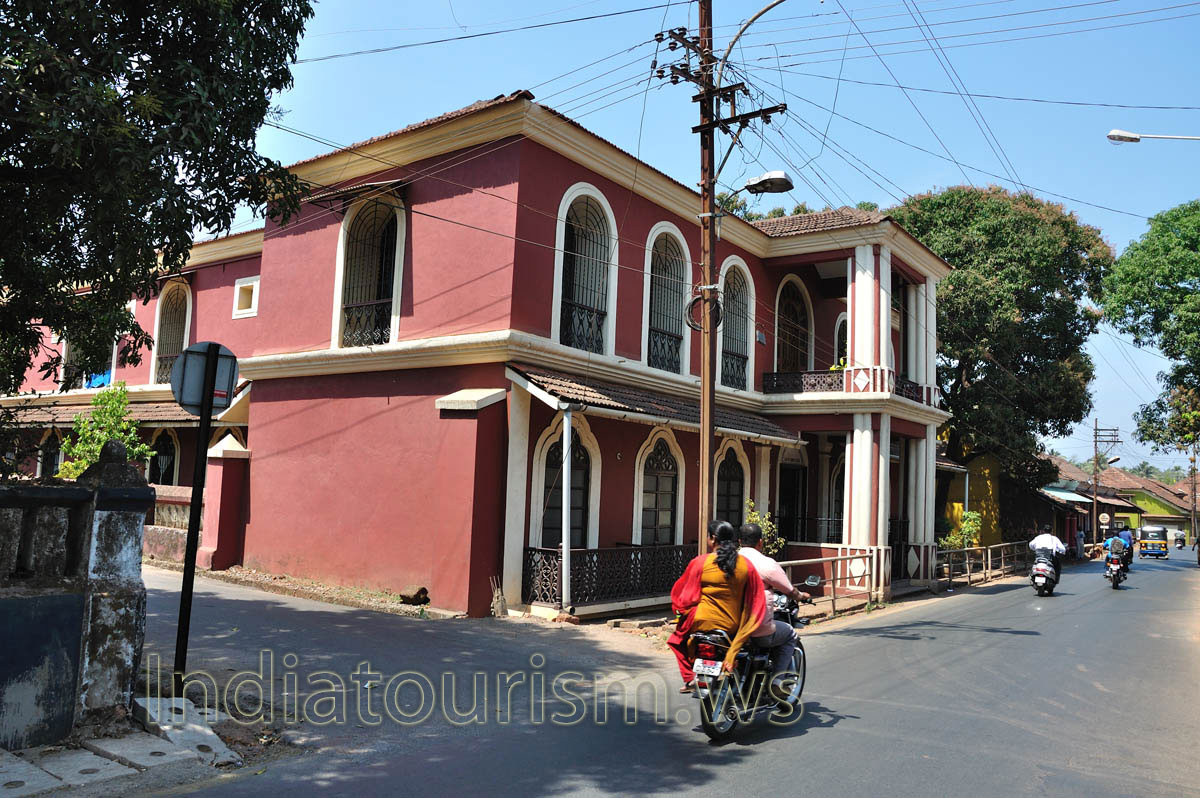 two storey building with large arches