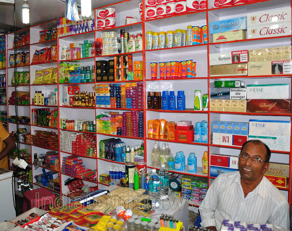 Assortment of this shop consists from sun creams, toothpastes, soaps and different cosmetics