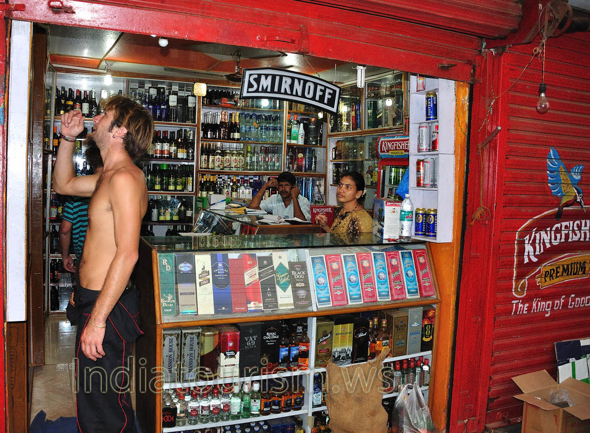 Smirnoff, shop with alcohol assortment