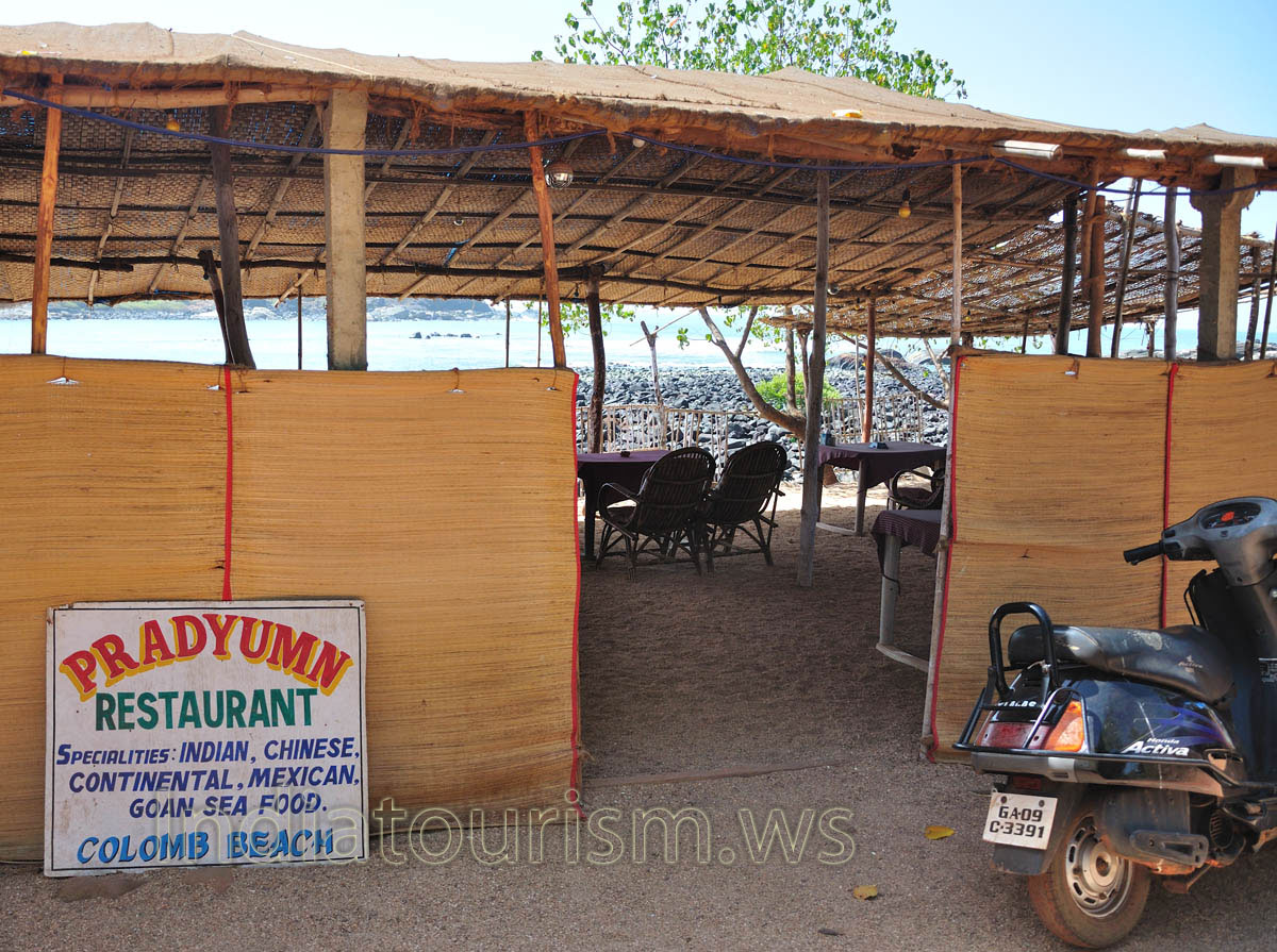 Pradyumn Restaurant on the Colomb Beach