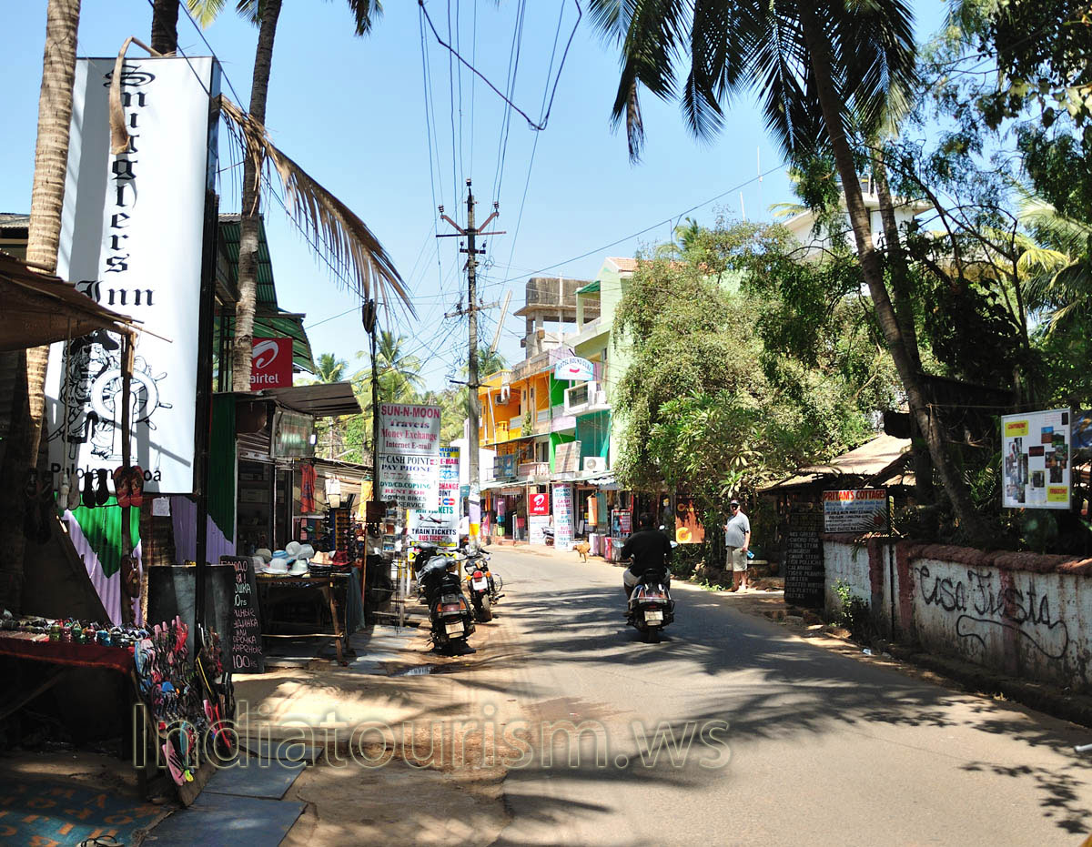 center of the village, not far from the bus station