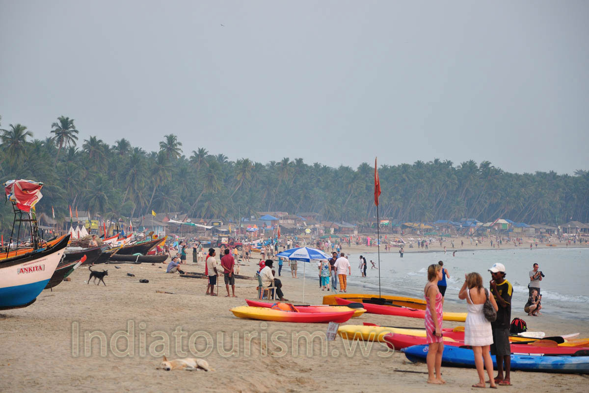 beach at the sunset time