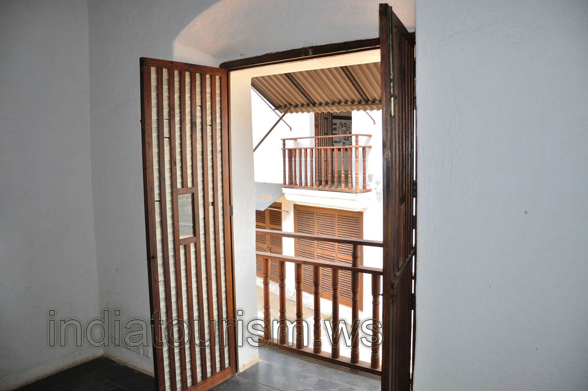 Small wooden balconies