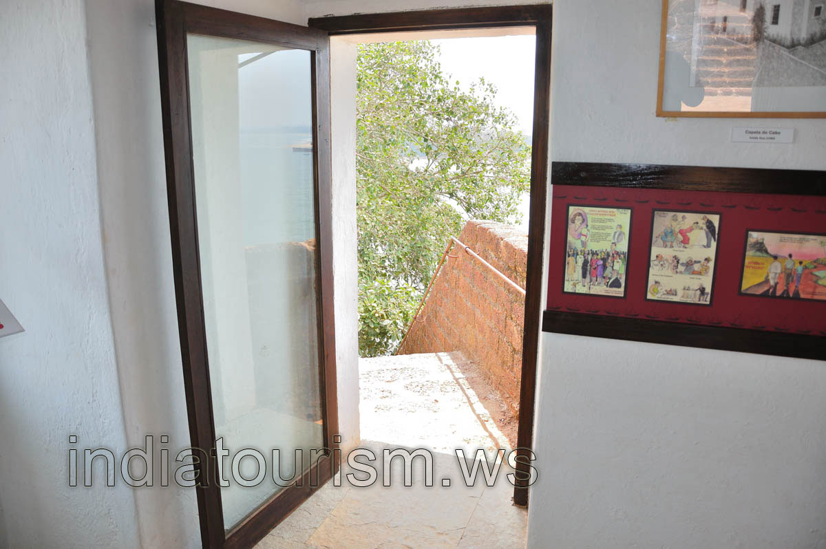 This glass door leads to the lower part of the fort