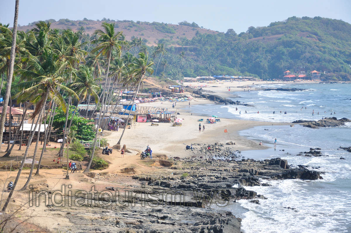 Little Vagator Beach, view from the north to the south