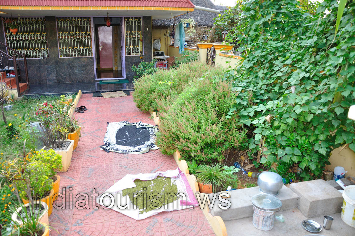 Mowgli guest house & restaurant, courtyard before cottage