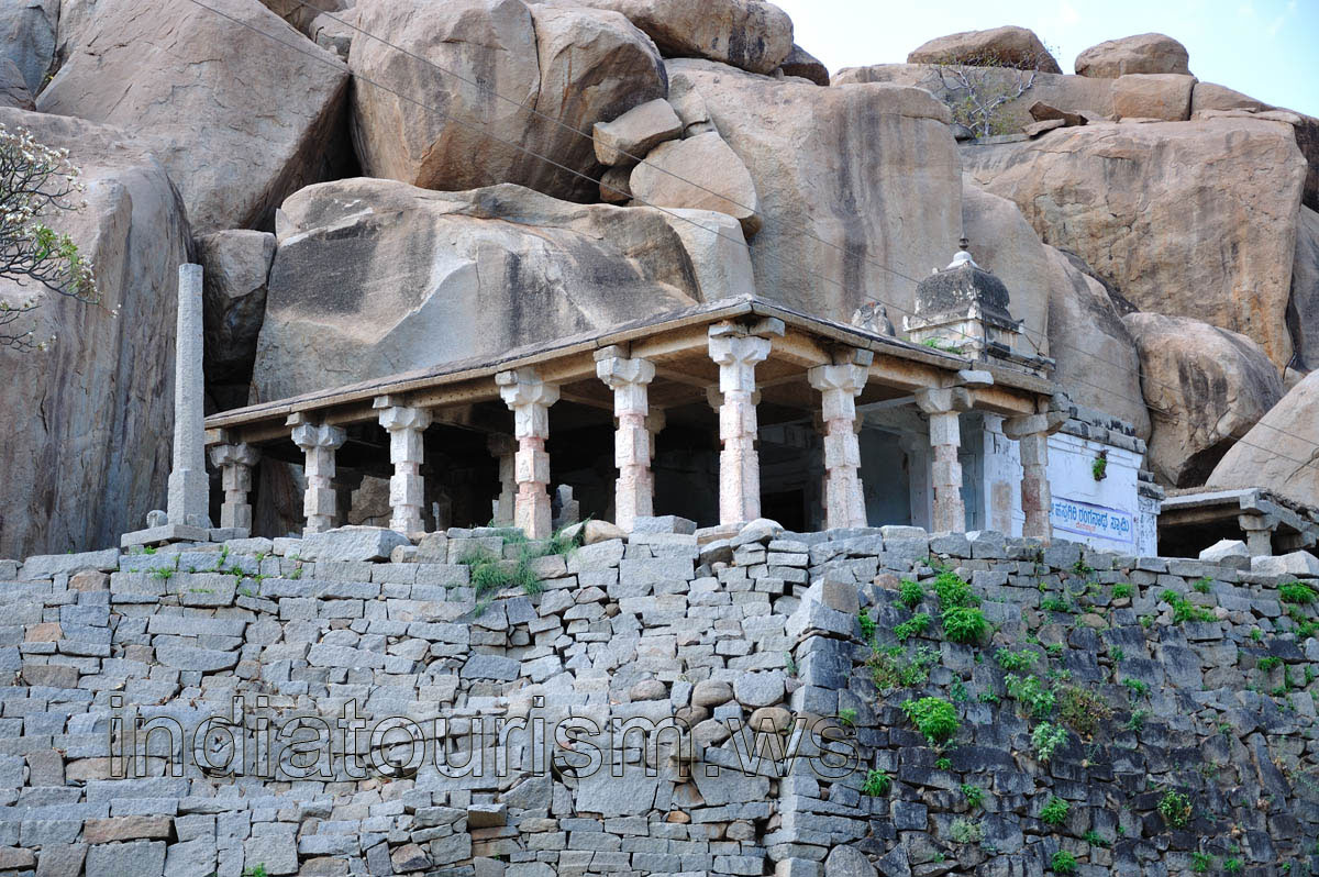 small temple with pillared verandah