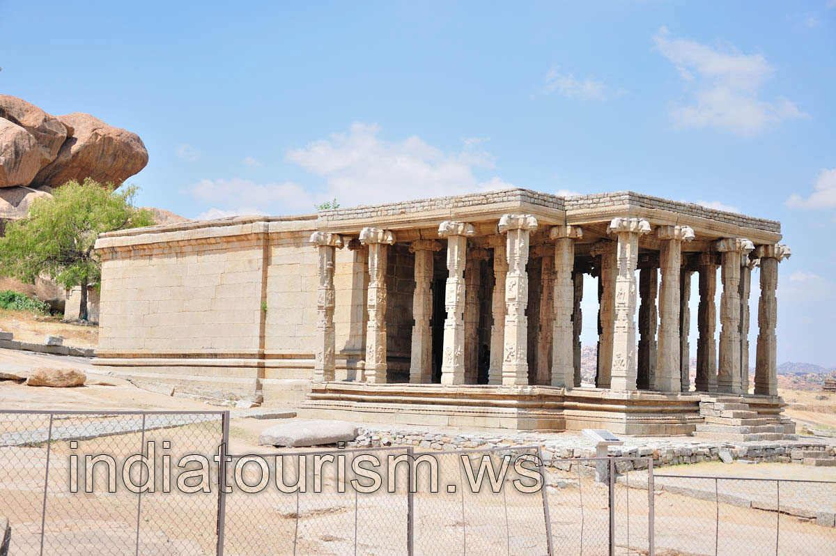 temple with the huge pillared verandah