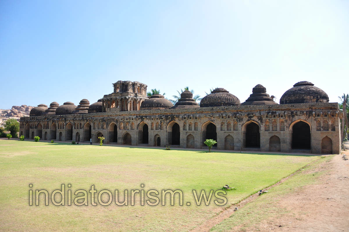 Elephant stables, morning view