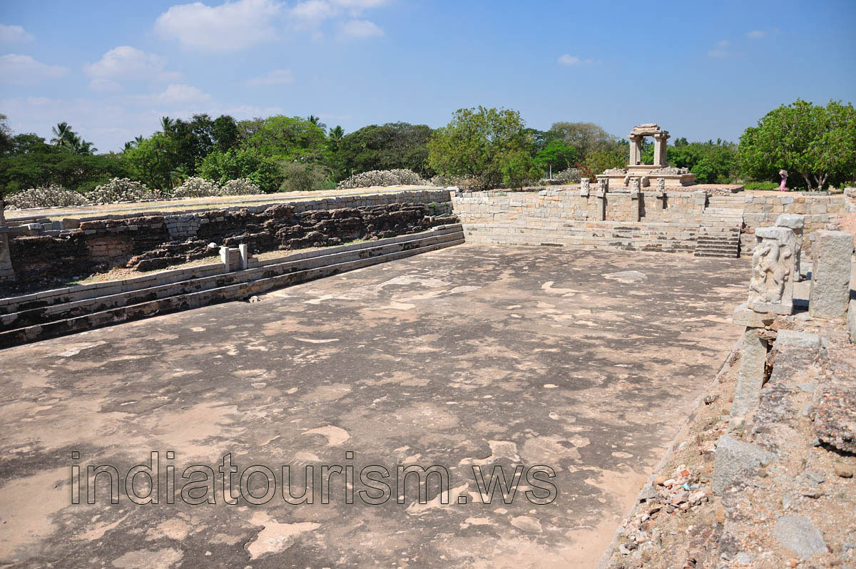 Ancient stadium decorated with Yalis