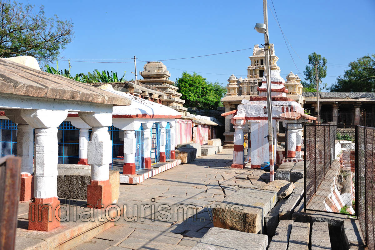 Minor buildings of the temple near the sacred pool