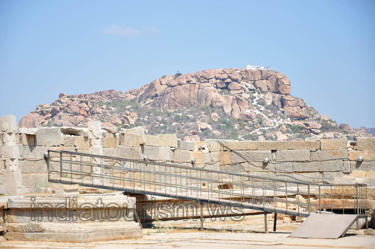 Monkey temple view from the Vitthala temple