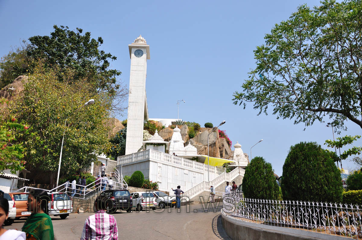 The Birla Temple is situated at the top of the Naubath Pahad