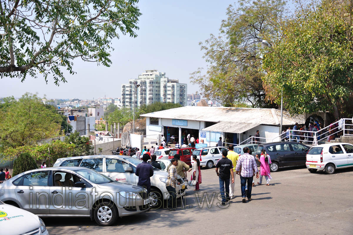 Entrance and parking area