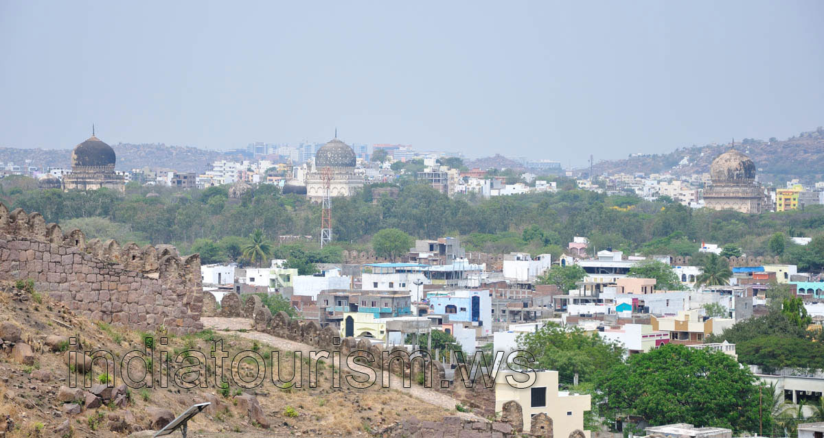View of Qutb Shahi Tombs from the fort